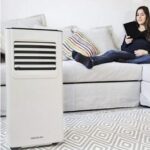 Aire acondicionado portátil 3 en 1 con funciones de aire acondicionado, ventilación y deshumidificación, 7000 BTU, color blanco