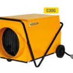 Sovelor – Calefactor móvil de aire forzado con conductos eléctricos de 30 kW sobre ruedas – C30G