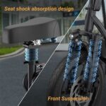Patinete eléctrico AOVOPRO ESBS con asiento y cesta de 14 pulgadas - 500 W - 10,4 Ah - Negro - Imagen 4