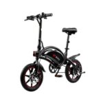 Bicicleta Eléctrica DYU D3F 14"" Motor 250W Batería 36V10Ah 40KM Frenos de Disco Negro