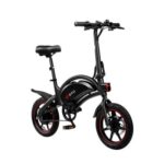 Bicicleta Eléctrica DYU D3F 14"" Motor 250W Batería 36V10Ah 40KM Frenos de Disco Negro - Imagen 2