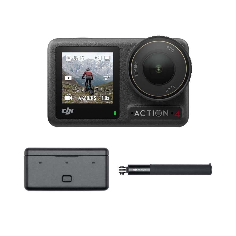 Camera-sport-DJI-Osmo-Action-4-Adventure-Combo-Noir.jpg DJI Osmo Action 4 Adventure Combo Cámara Deportiva Negro - Imagen 1