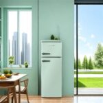 Refrigerador-congelador retro Linarie Arzy LJDD206GREEN 206 litros verde - Imagen 2