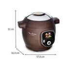 Moulinex Cookeo+ Smart Multicooker 150 recetas preprogramadas CE851910 1600 W Marrón - Imagen 3