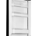 Frigorífico-congelador de libre instalación, volumen total 331 L, frigorífico ventilado 234 L, congelador No Frost 97 L, zona extra fresca 0 °C, compartimento de congelación rápida, iluminación LED, nivel de ruido 37 dB, clase A+++, diseño retro, color negro. - Imagen 3