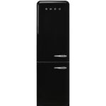 Frigorífico-congelador de libre instalación, volumen total 331 L, frigorífico ventilado 234 L, congelador No Frost 97 L, zona extra fresca 0 °C, compartimento de congelación rápida, iluminación LED, nivel de ruido 37 dB, clase A+++, diseño retro, color negro.